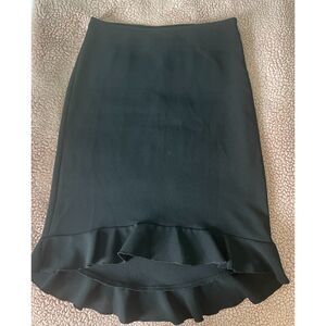 XOXO In America and Abroad Women's Black A-Line Ruffle Hem Skirt Size 7/8